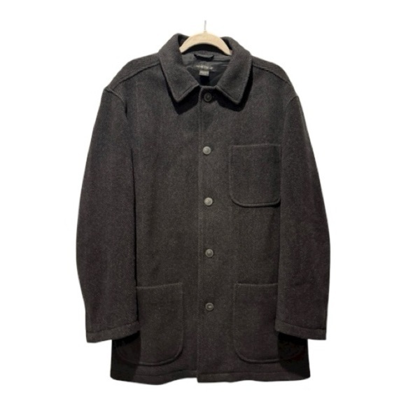 North 44 Degrees Other - Men’s Wool Blend Herringbone Shacket Coat North 44 Degrees Size M Charcoal Gray